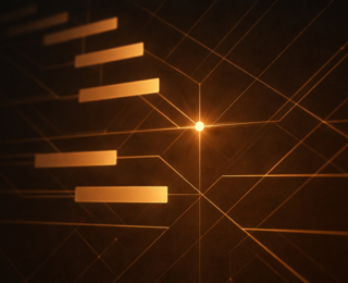 Digitale Visualisierung eines Bauzeitenplans mit Gantt-Diagramm, symbolische Darstellung der Terminplanung und Koordination von Bauabläufen in einem Bauprojekt.