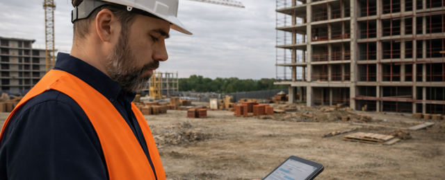 bauleiter-kontrolliert-bauprojekt-tablet-baustelle-neubau